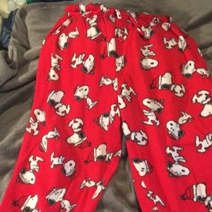 Snoopy pajama bottoms